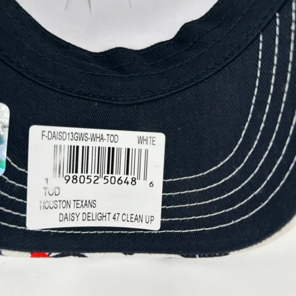 NWT Houston Texans '47 Girls Toddler Daisy Delight Clean Up Adjustable‎ Hat
